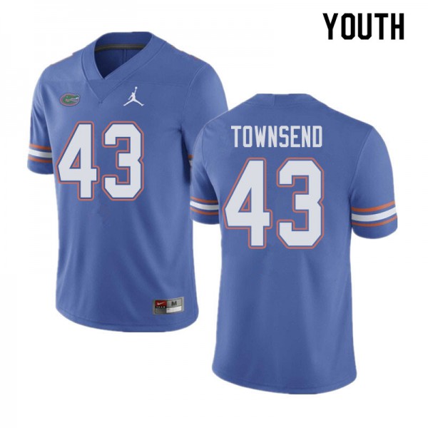 Jordan Brand Youth #43 Tommy Townsend Florida Gators College Football Jersey Blue
